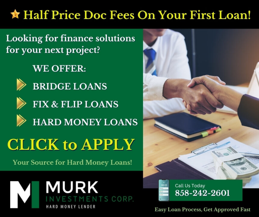 San Diego Private Hard Money Lender Murk Investments