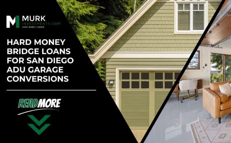 San Diego ADU Hard Money Loans For Garages in San Diego county